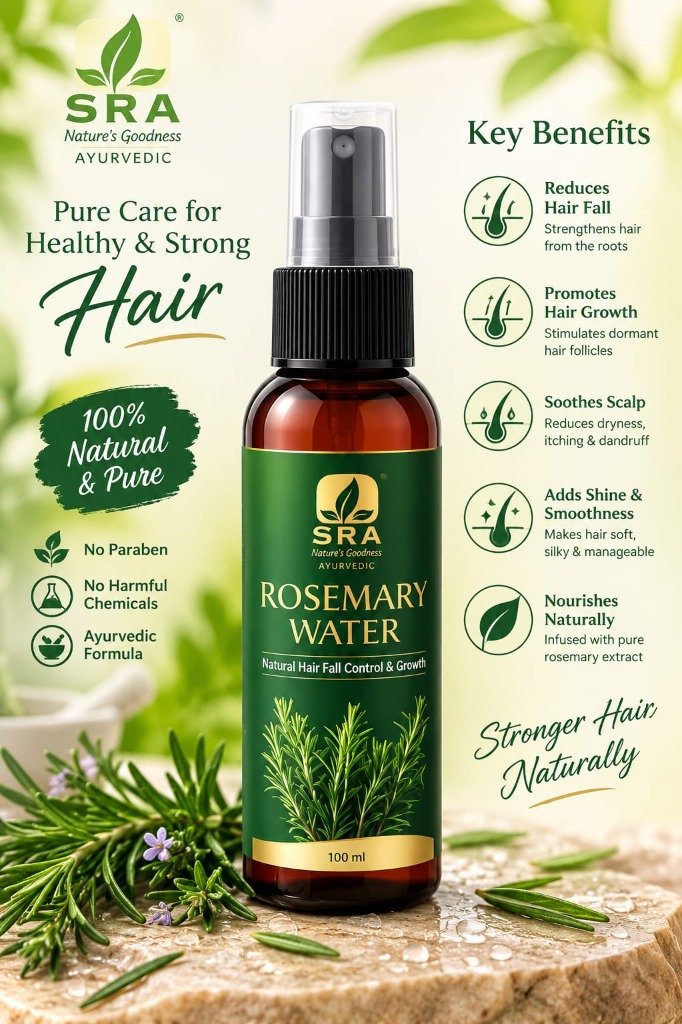 SRA Rosemary Water bottle packaging